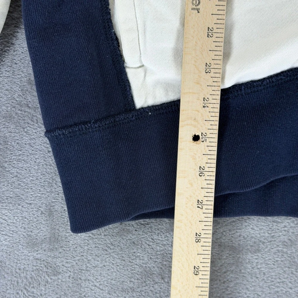 Polo Ralph Lauren Mens Track Jacket Cream Navy MCB-7 Crest Full Zip Large
